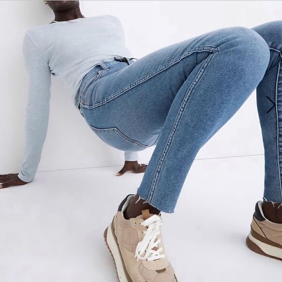 Madewell Curvy High Rise Skinny Jean Ainsworth Wash Raw Hem Edition 27 Tall - Picture 14 of 14